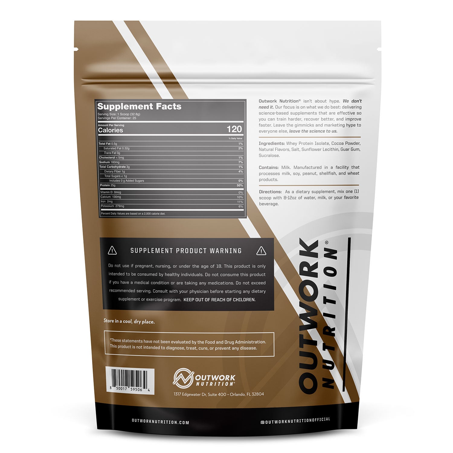 Build Whey Isolate Chocolate - Back