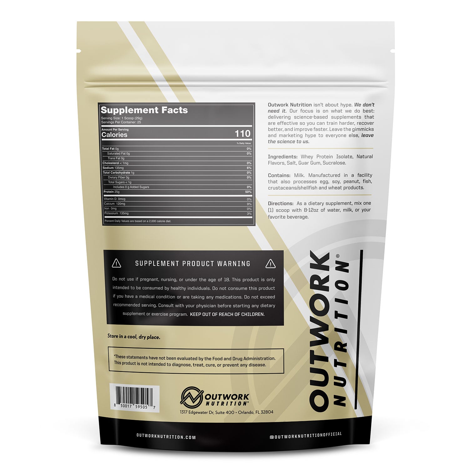 Build Whey Isolate Vanilla - Back