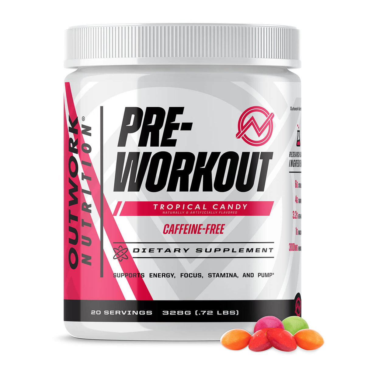 Caffeine-Free Pre-Workout Tropical Candy