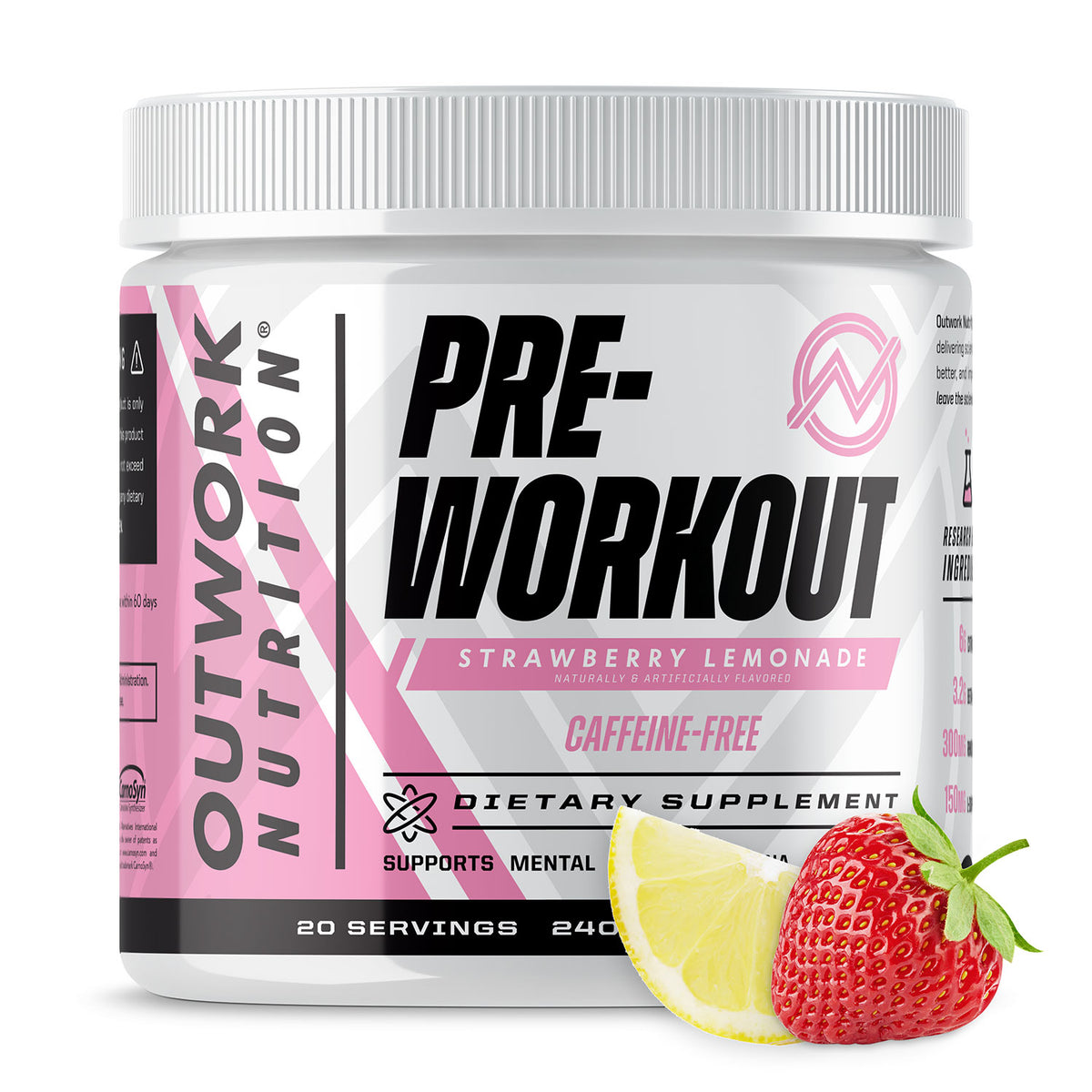 caffeine-free pre-workout strawberry lemonade flavor