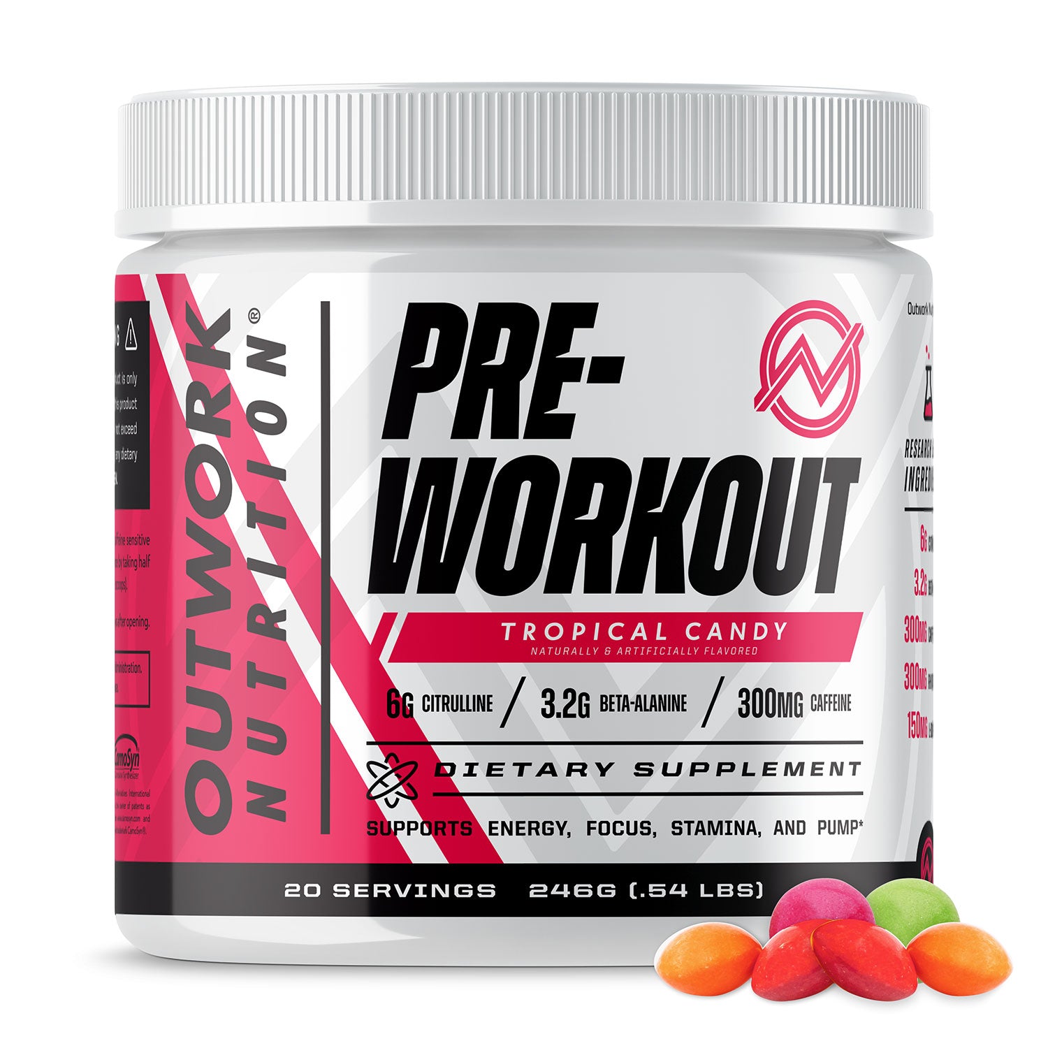 Pre-Workout Tropical Candy Flavor