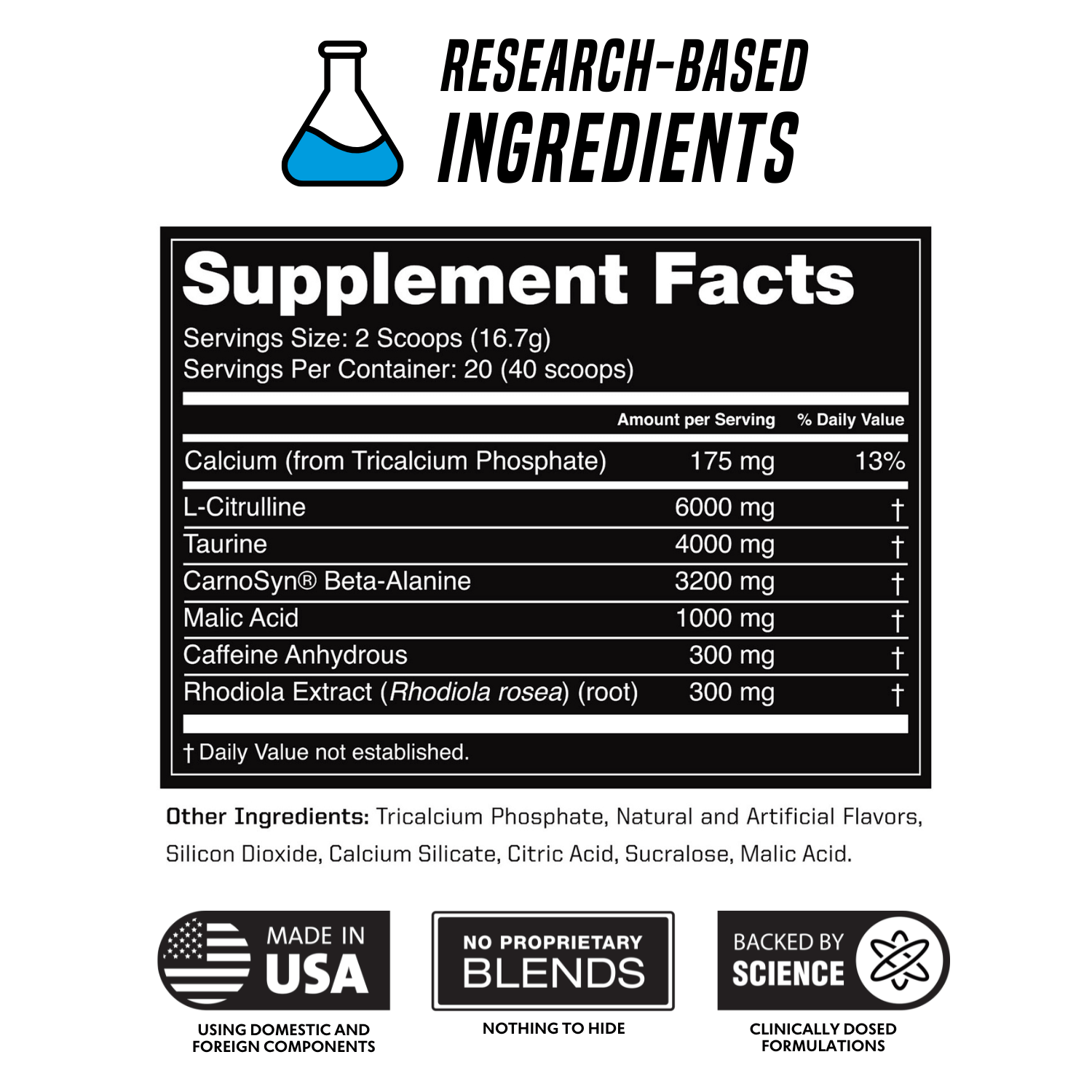 pre-workout supplement facts