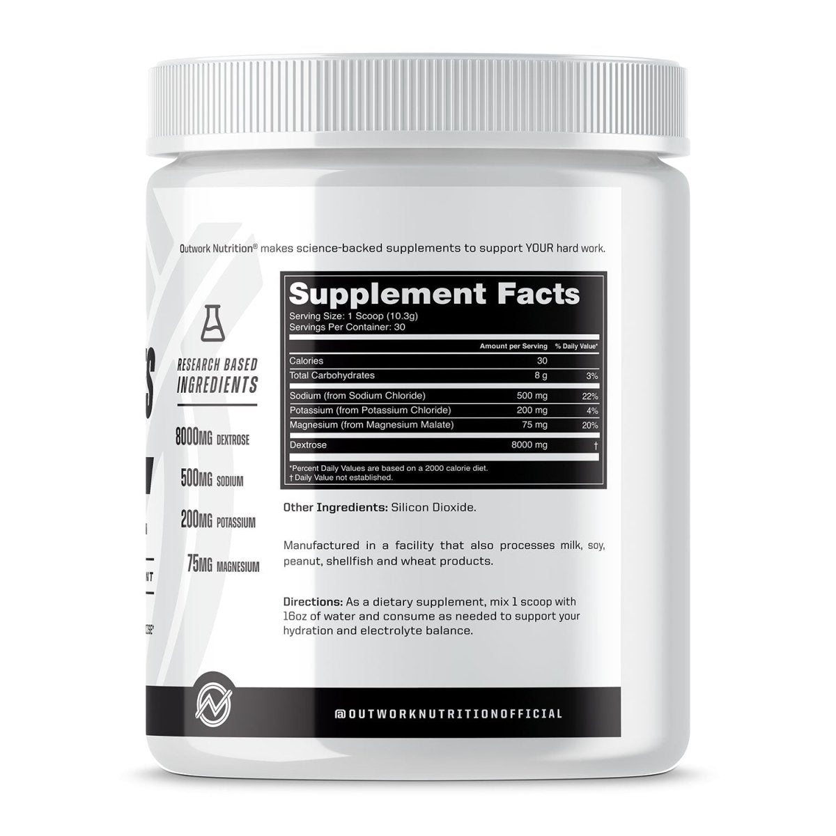 Electrolytes Unflavored Supplement Facts