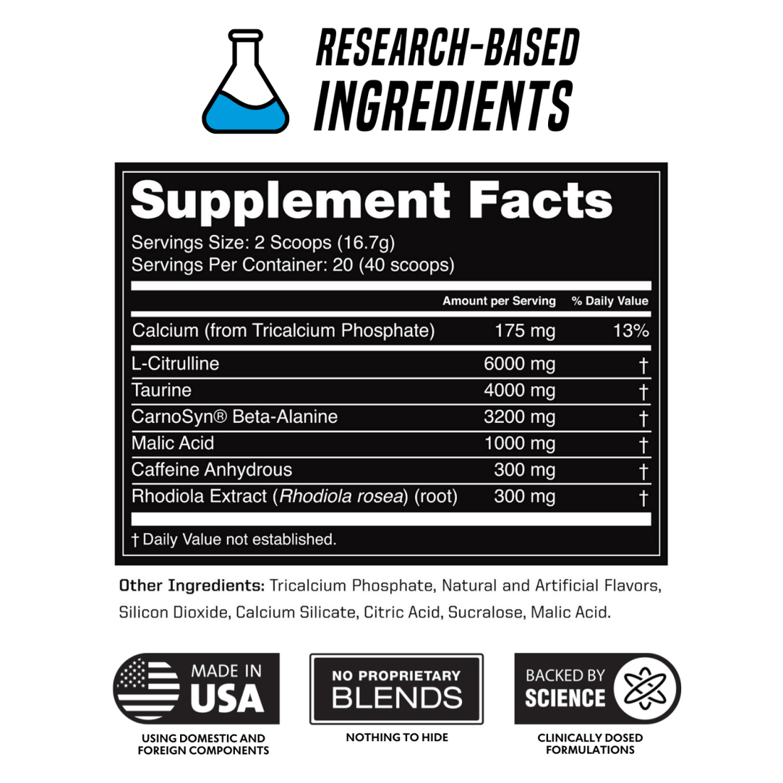 Pre-Workout Powder Supplement with Caffeine - Outwork Nutrition