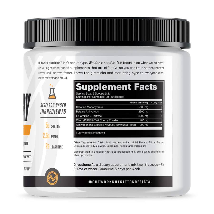 orange sherbet recovery supplement facts